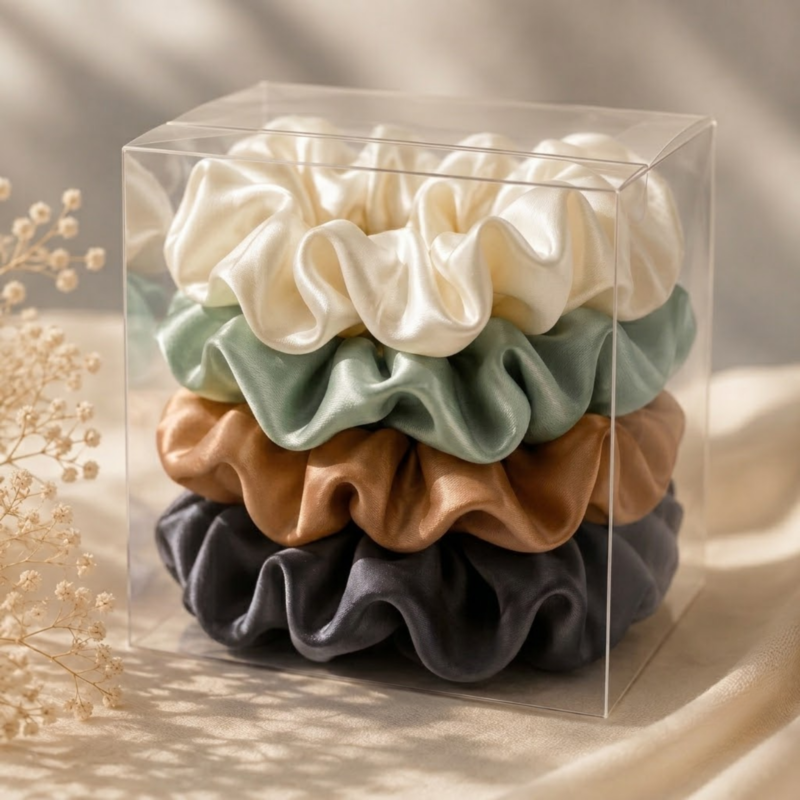ANVOR 3 piece scrunchie set featuring assorted colour scrunchies