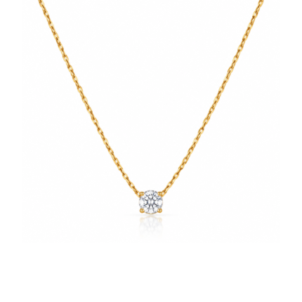 Elegant Solitaire Zircon Necklace for Women